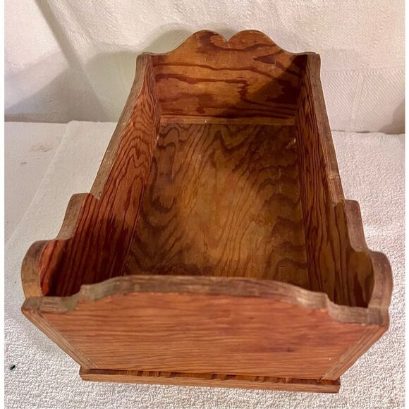 Vintage Wooden Doll Rocking Cradle Farmhouse Rustic Primitive Country - Picture 4 of 10